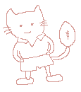 Drawing: rugger cat