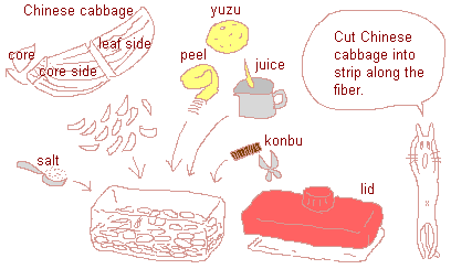 Illustration: How to make Lightly-pickled Chinese cabbage