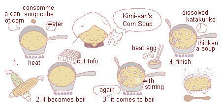 Illustration: Kimi-san's corn soup