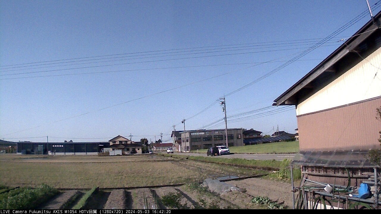 LIVE Camera Fukumitsu JA9BEK 南砺市遊部 (北方向)
